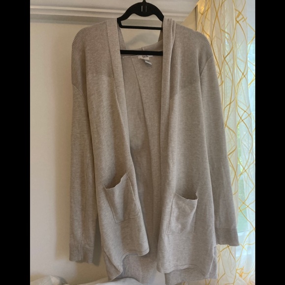 Isela Sweaters - Beige Hooded Cardigan With Pockets